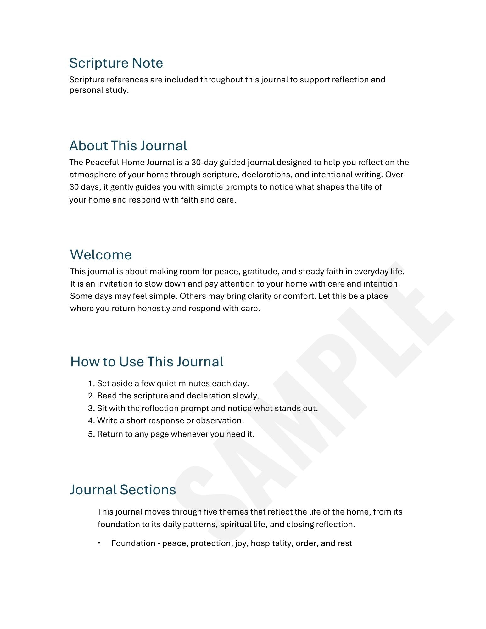A digital preview of a journal's 'Scripture Note' page, showing black text on a white background with a faint diagonal watermark.